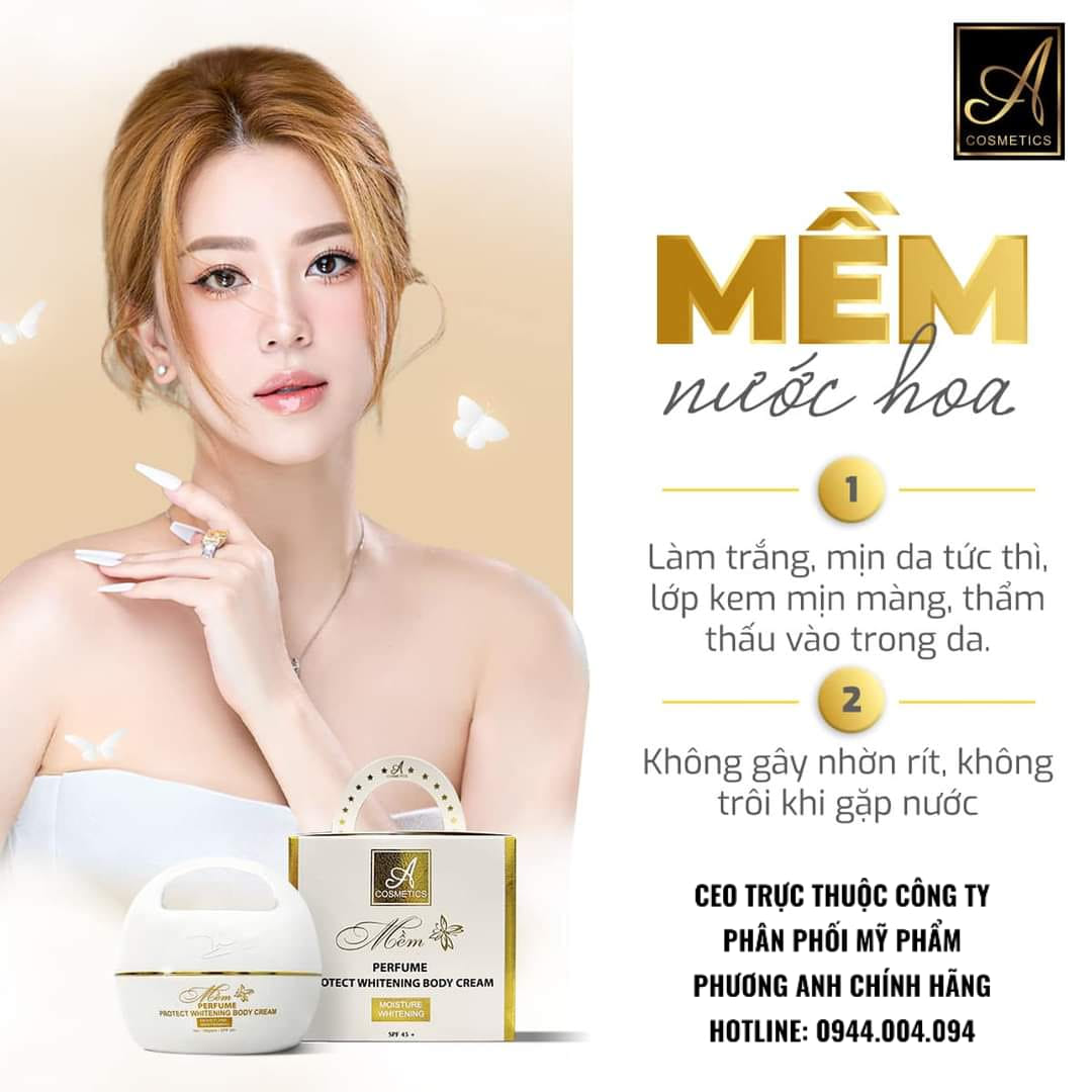Tác dụng dưỡng trắng của kem body mềm nước hoa 2023