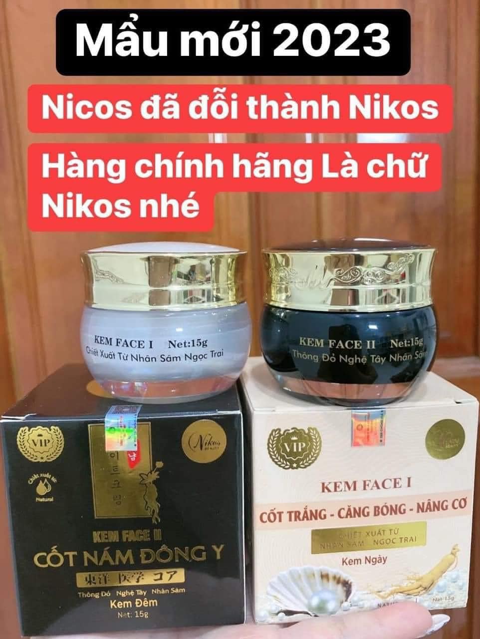 Combo kem Nikos mẫu mới 2023