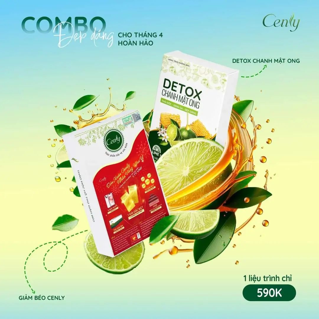 Combo giảm cân Cenly đẹp da giữ dáng hiệu quả