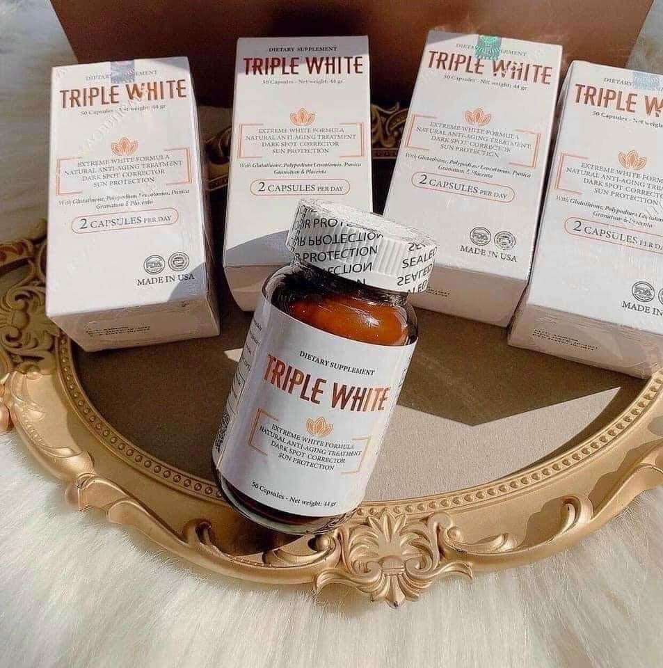 Viên uống chống nắng trắng da Triple White
