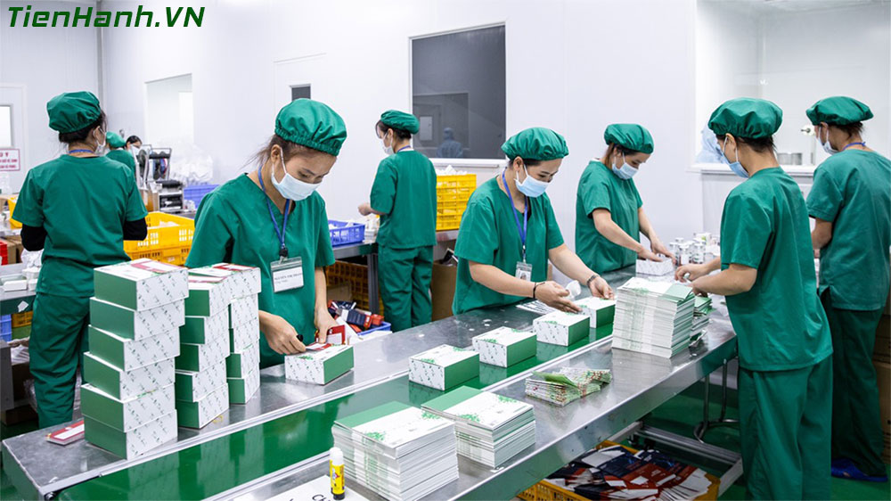 Quy trình sản xuất tại nhà máy Tiến Hạnh đạt tiêu chuẩn quốc tế GMP