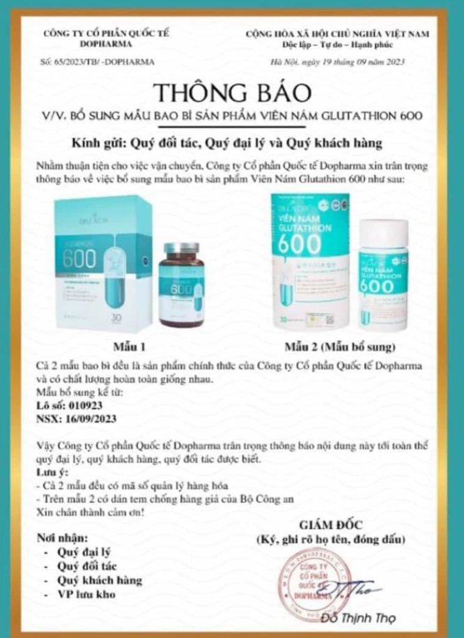 Viên nám glutathione 600
