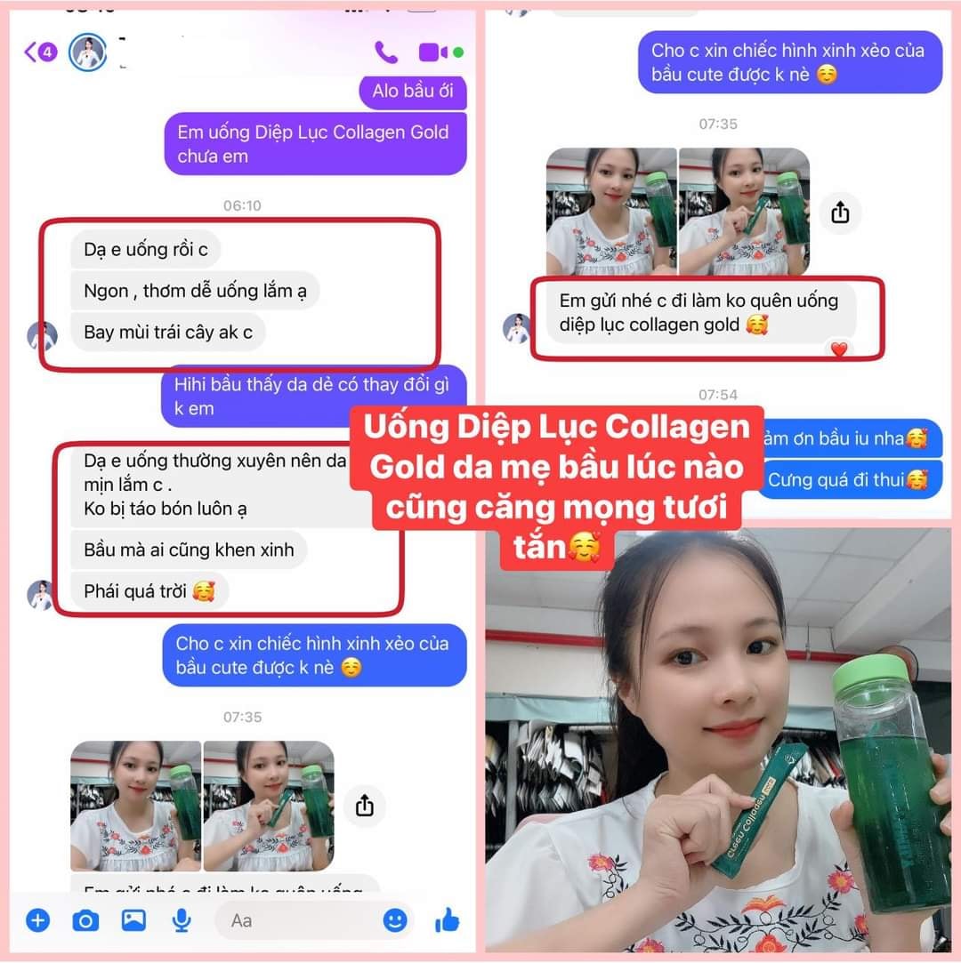 Review diệp lục collagen mẫu mới có tốt không