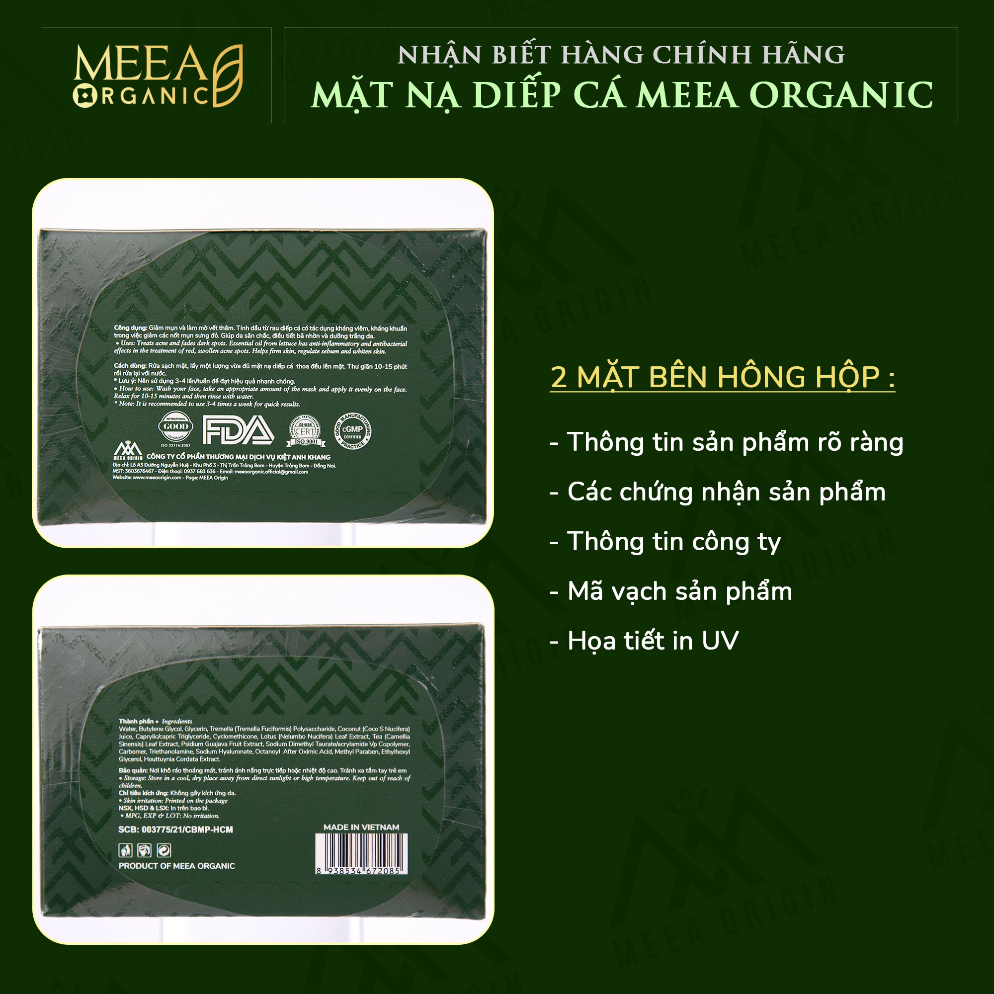Cách nhận biết nạ diếp cá Meea chính hãng