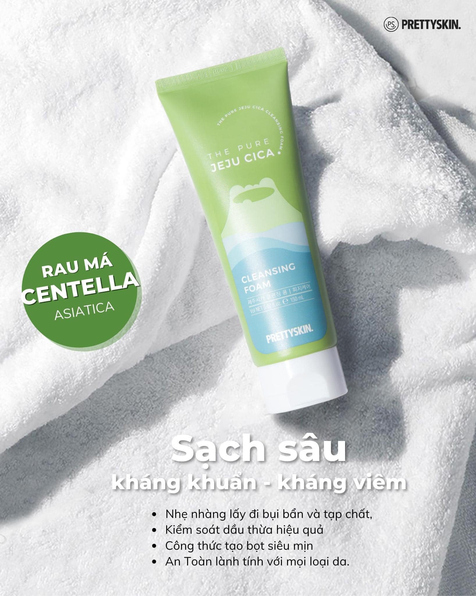 Cách sử dụng sữa rửa mặt rau má hiệu quả