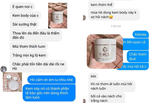 Review đánh giá kem body Rmon từ khách hàng