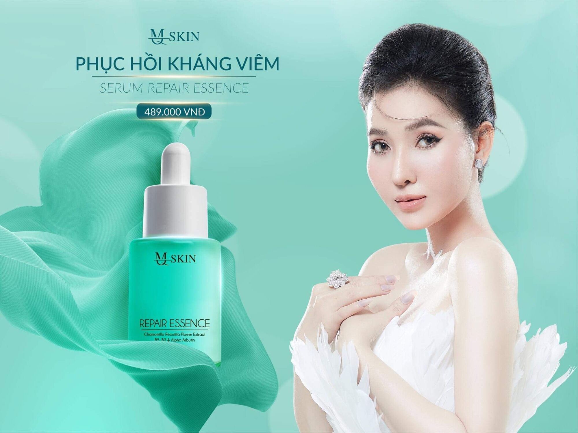 Serum phục hồi MQ Skin giúp ngăn chặn gốc tự do nguyên nhân làm da bị sạm.