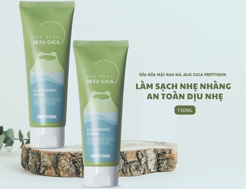 Sữa Rửa Mặt Rau Má Pretty Skin Hàn Quốc