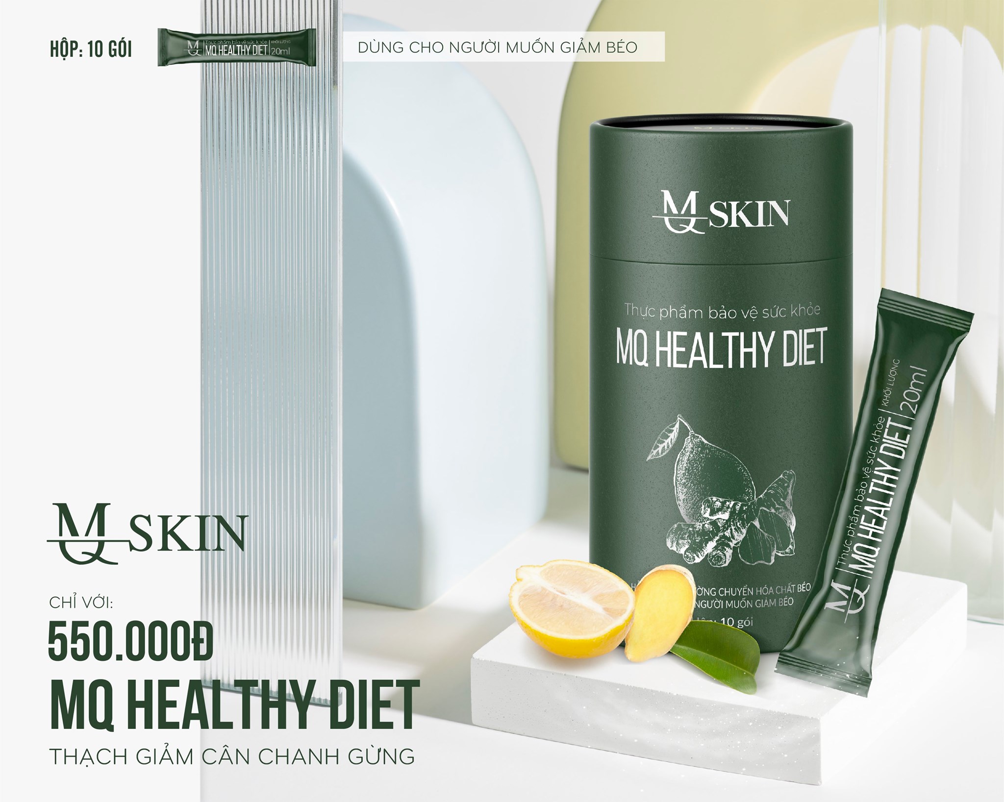 Review Thạch Giảm Cân Chanh Gừng MQ Skin Có Tốt Không?