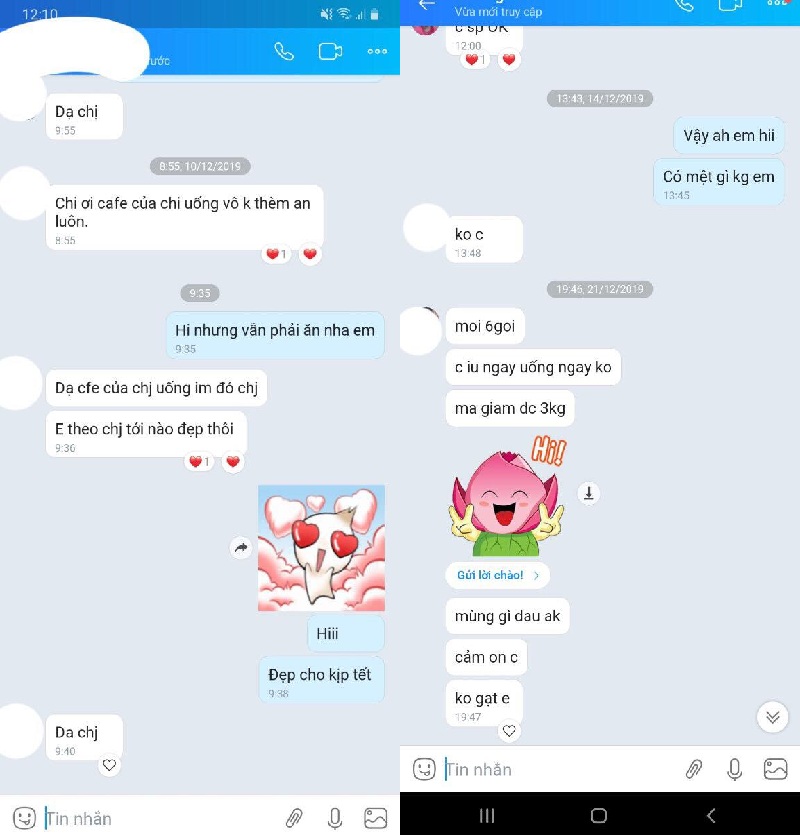 Review giảm cân cà phê Idol Slim từ khách hàng