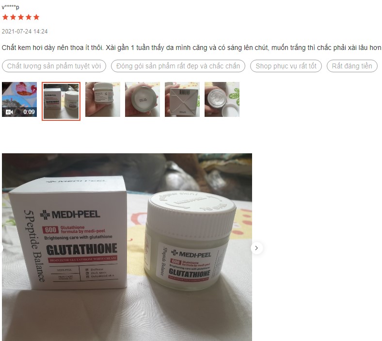 DALE HOT] Kem Dng Da Medi Peel Glutathione Chnh Hng