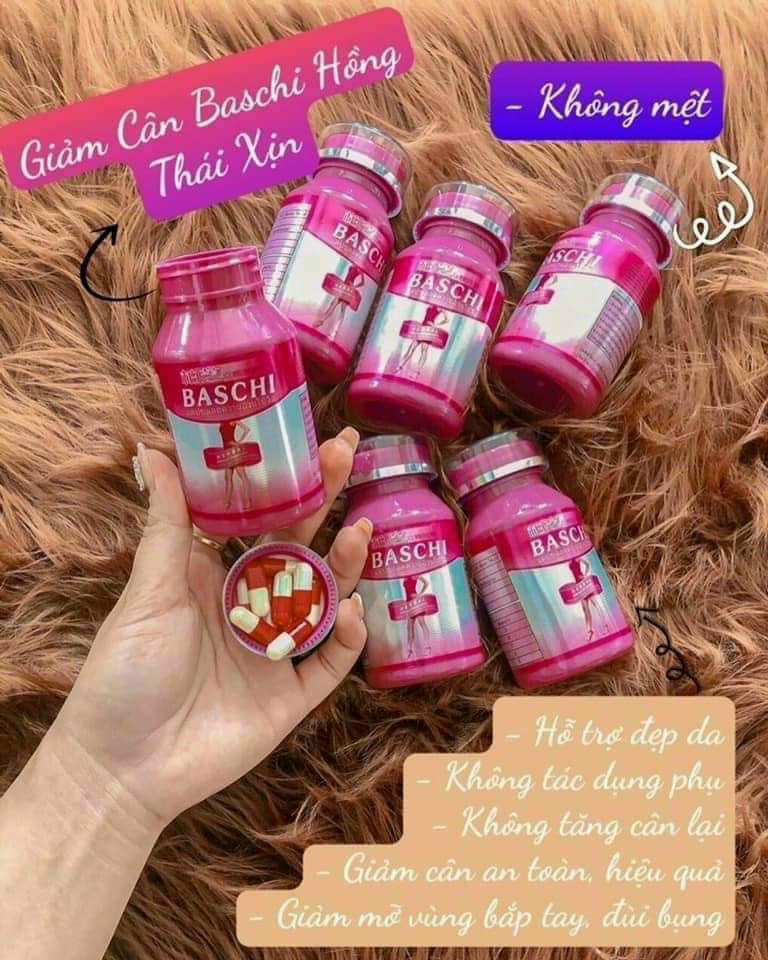 Viên Uống Gảm Cân Thảo Mộc Baschi Hồng