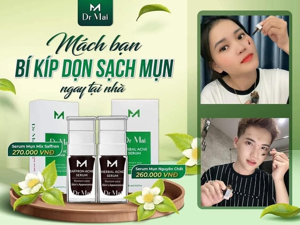 DR Mai Mix Saffron Hỗ trợ điều trị các loại mụn