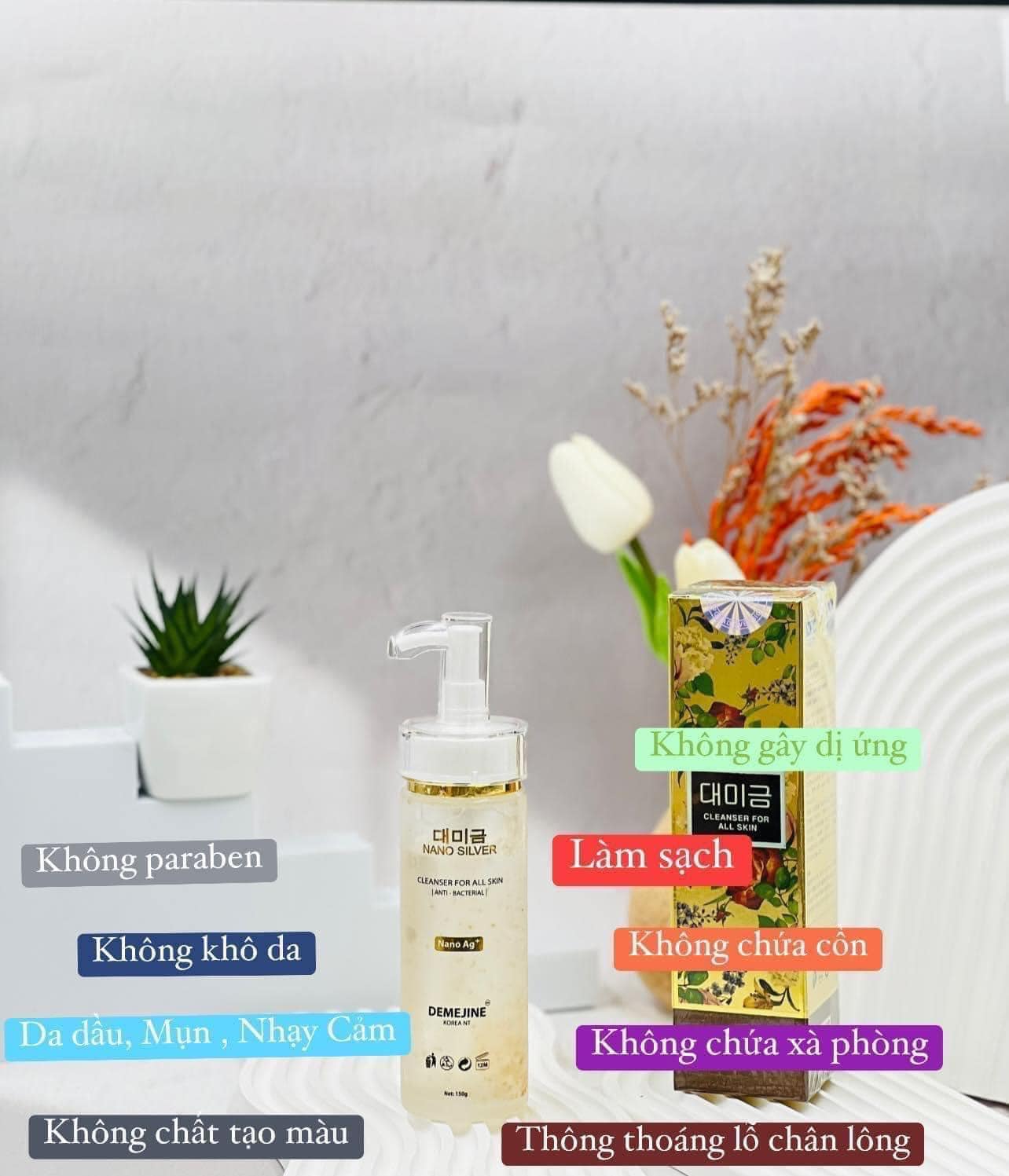 Công dụng sữa rửa mặt Demejine Hàn Quốc