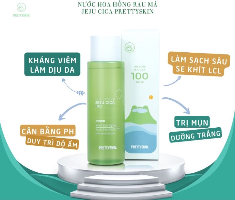 Toner Rau Má Pretty Skin The Pure Jeju Cica 100