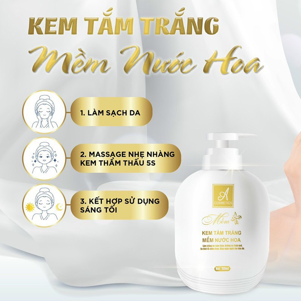 Cách sử dụng tắm trắng mềm A Cosmetics hiệu quả