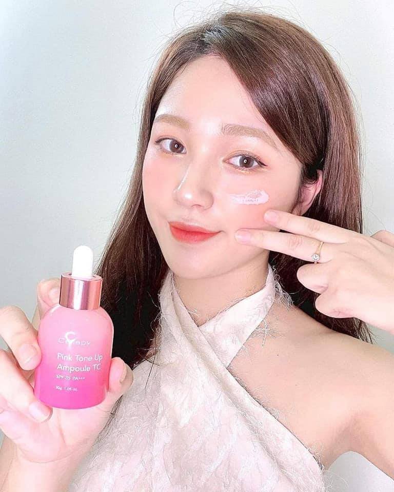 Khách hàng sau khi sử dụng serum pink tone up 