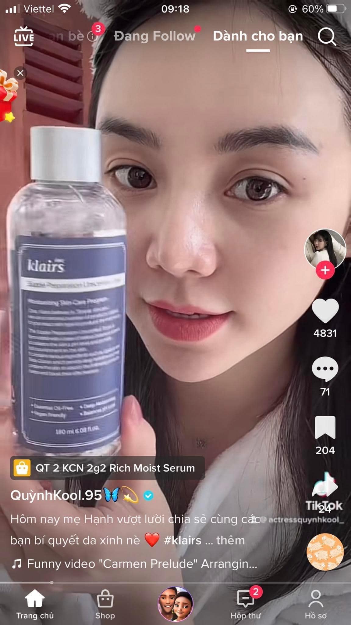 Review từ khách hàng sau khi sử dụng nước hoa hồng Klair không mùi