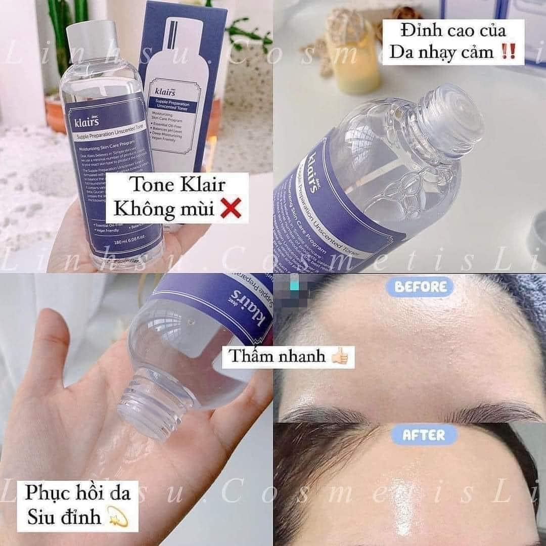 Nước hoa hồng không mùi Dear Klairs dưỡng ẩm