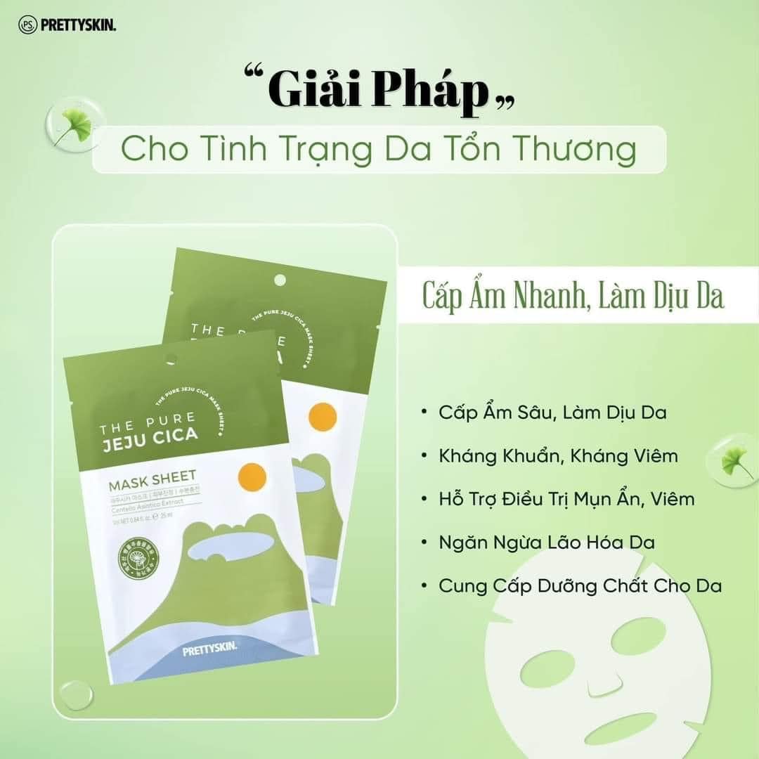 Mặt nạ rau má Jeju Cica Prettyskin