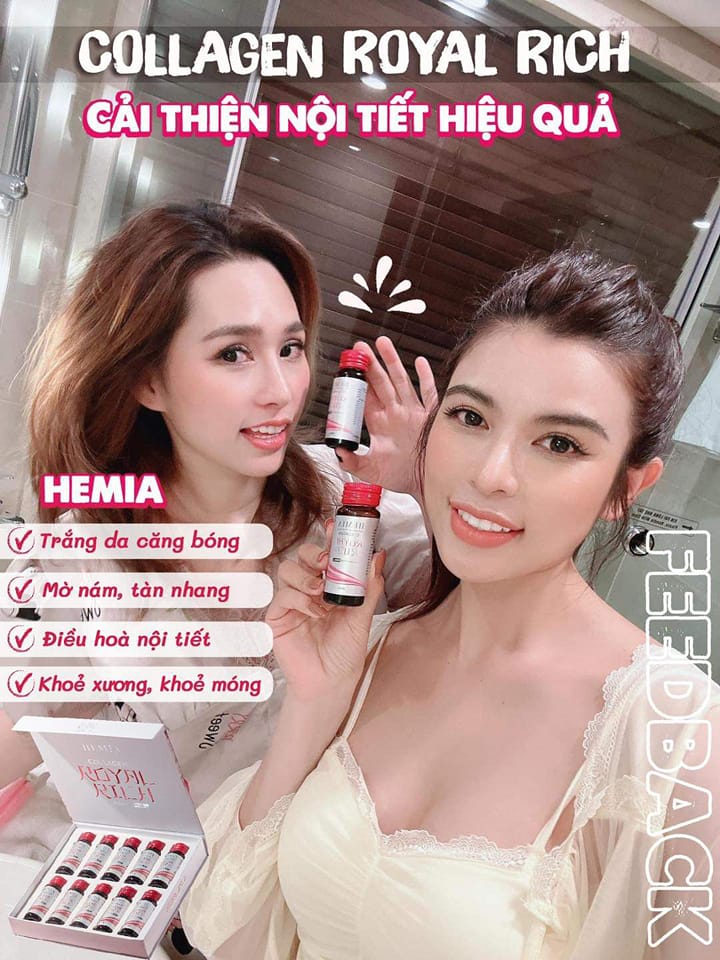 Khách hàng sử dụng sản phẩm Collagen Royal Rich 