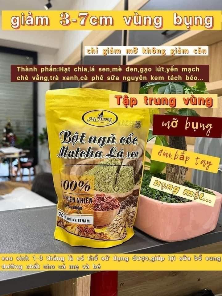 Bột Ngũ Cốc Matcha Lá Sen Và Cà phê Sữa Mị Hương sở hữu công thức giảm cân an toàn