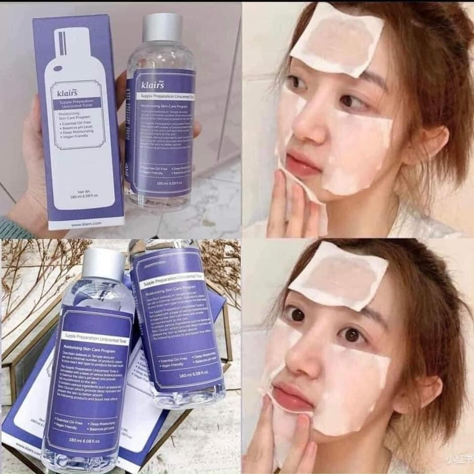 Cách sử dụng toner Klairs không mùi Supple Preparation Unscented