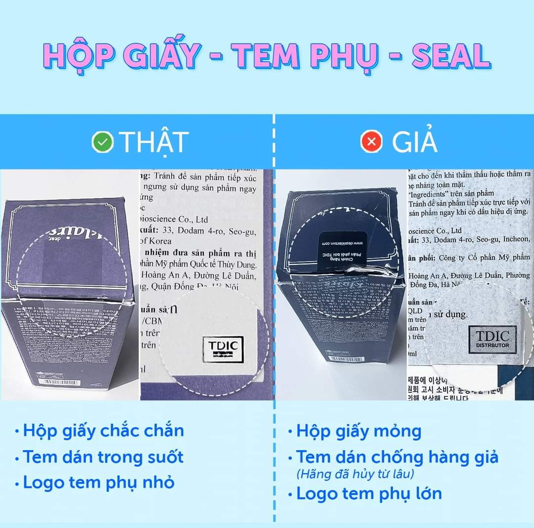 Phân biệt hàng thật hàng giả Toner Klair