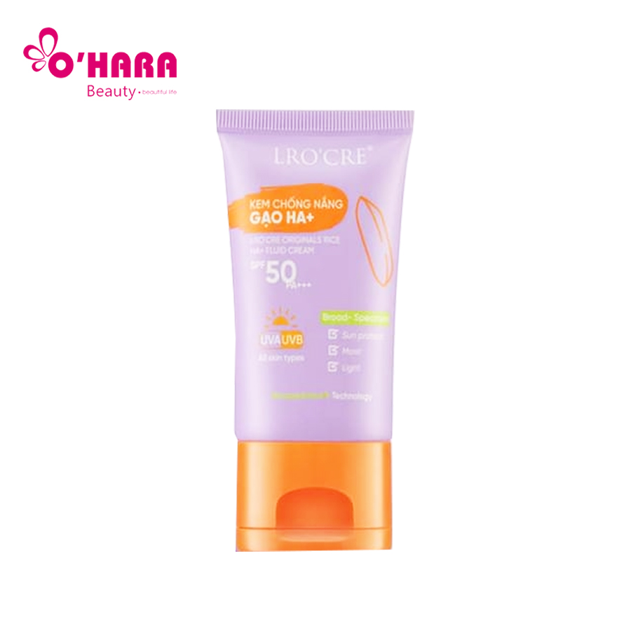 Kem Chống Nắng Cám Gạo Ha Lro’Cre – Giúp Ngăn Chặn Sạm, Nám, Tàn Nhang, Da Cháy Nắng
