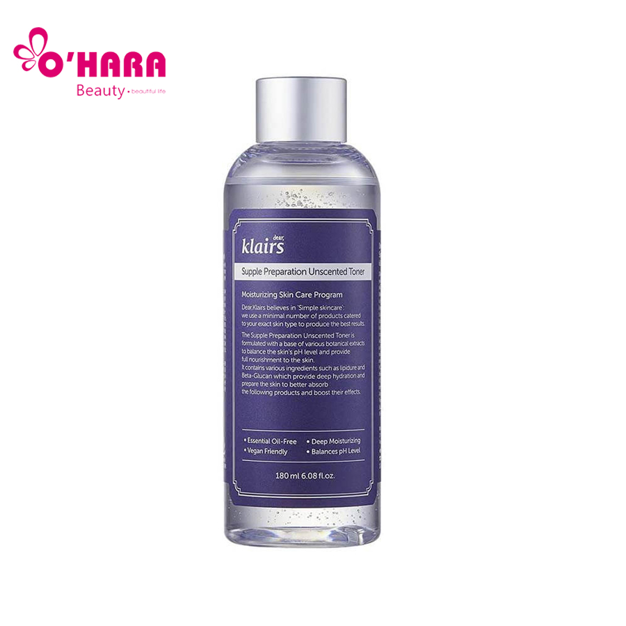 Nước Hoa Hồng Klair – Không Mùi – Làm Sạch Sâu Bụi Bẩn Và Bã Nhờn Sâu Trong Da