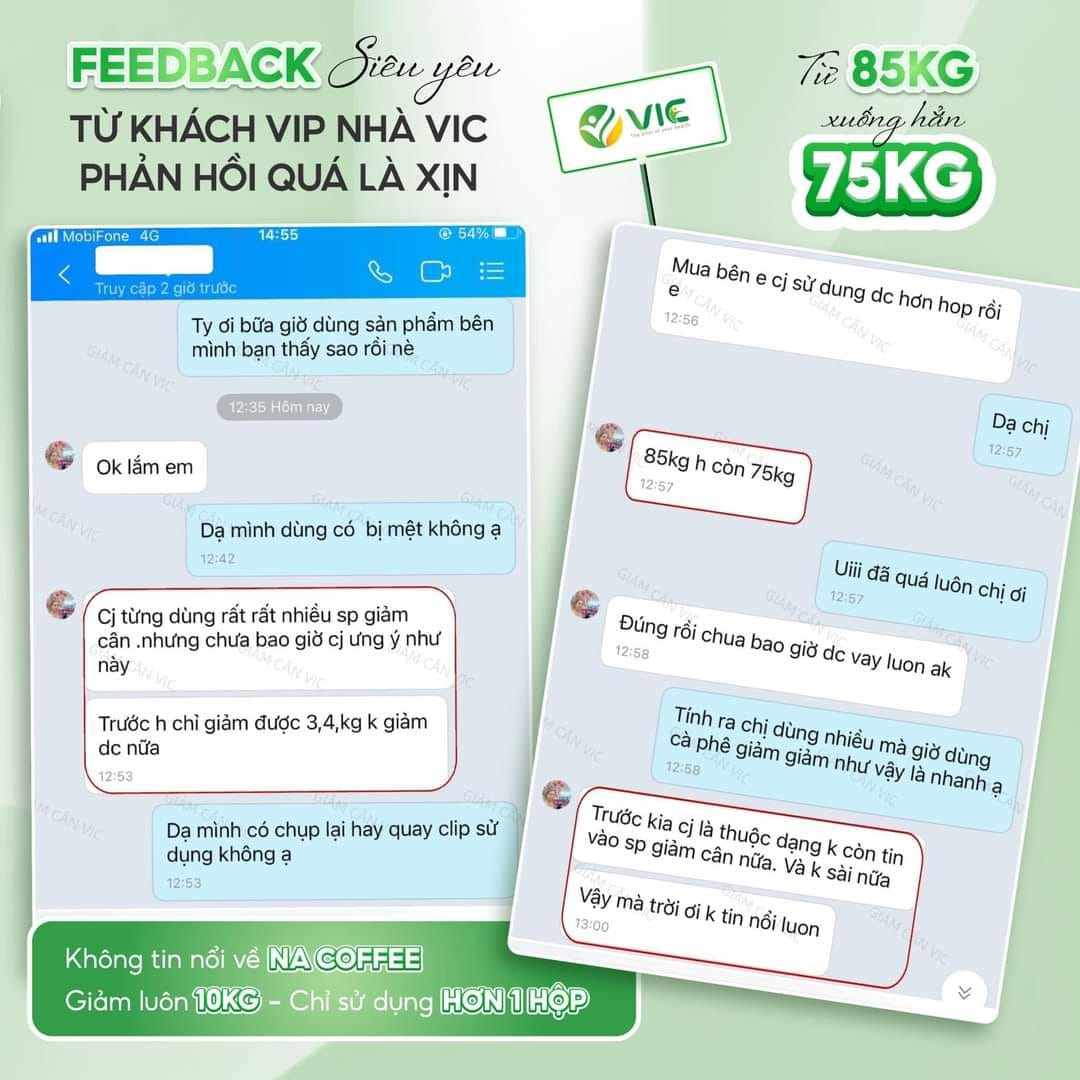 Phản hồi hiệu quả giảm cân từ khách hàng