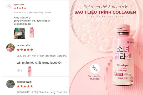 Review nước collagen Hàn Quốc sau khi sử dụng