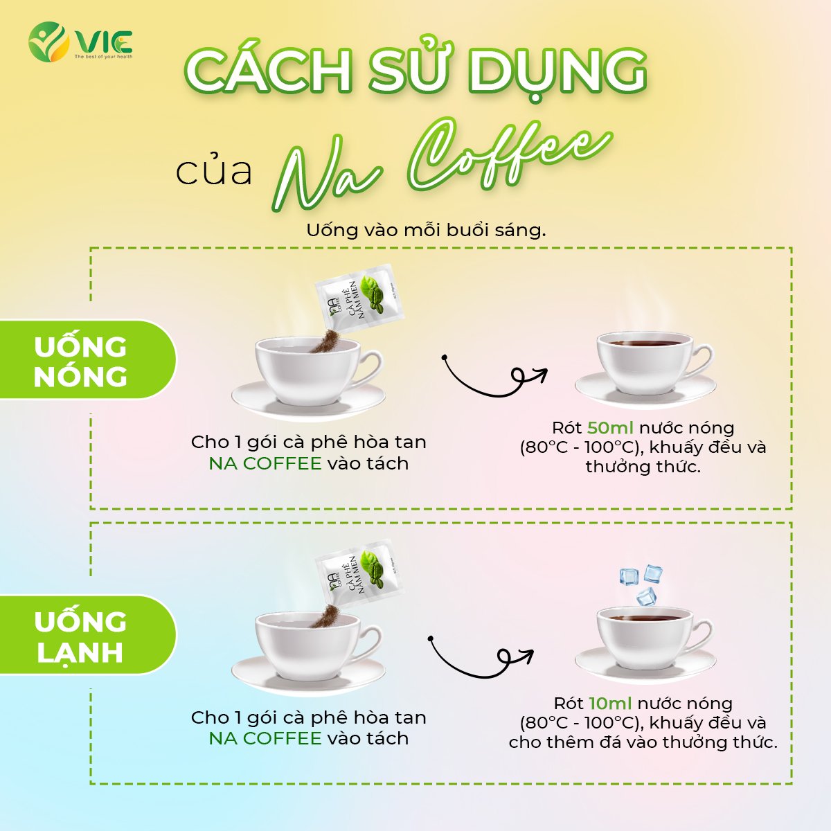 Mỗi ngày uống 1 gói trước hoặc sau ăn sáng 15 - 30 phút.