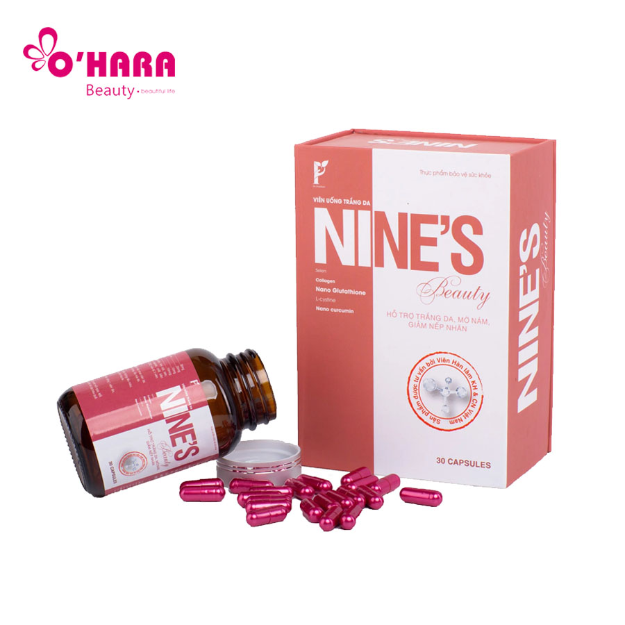 Viên Uống Trắng Da Nine’s Beauty – Cải Thiện Giảm Nếp Nhăn, Làm Mờ Thâm Nám, Tàn Nhang, Giúp Da Trắng Sáng Hiệu Quả