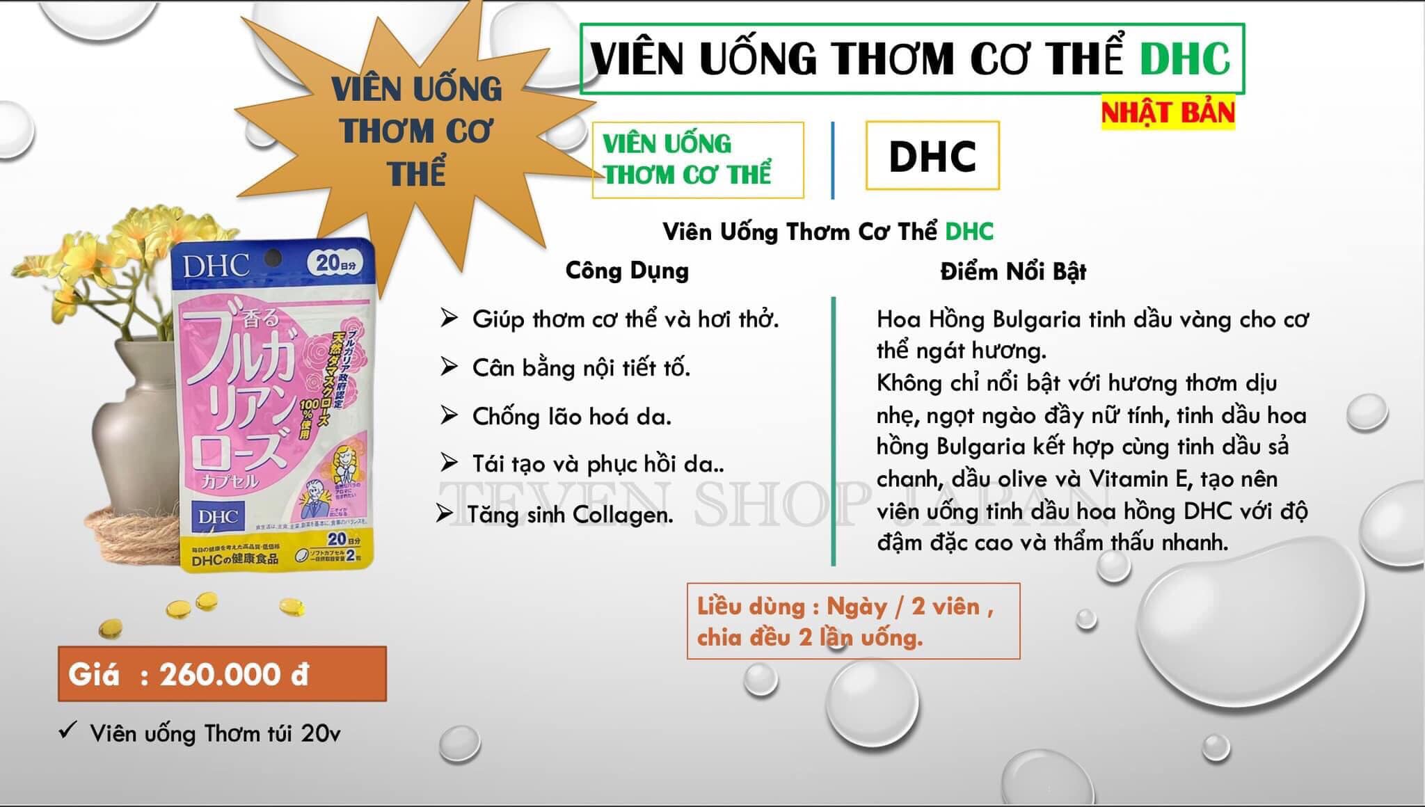 Viên uống thơm cơ thể DHC