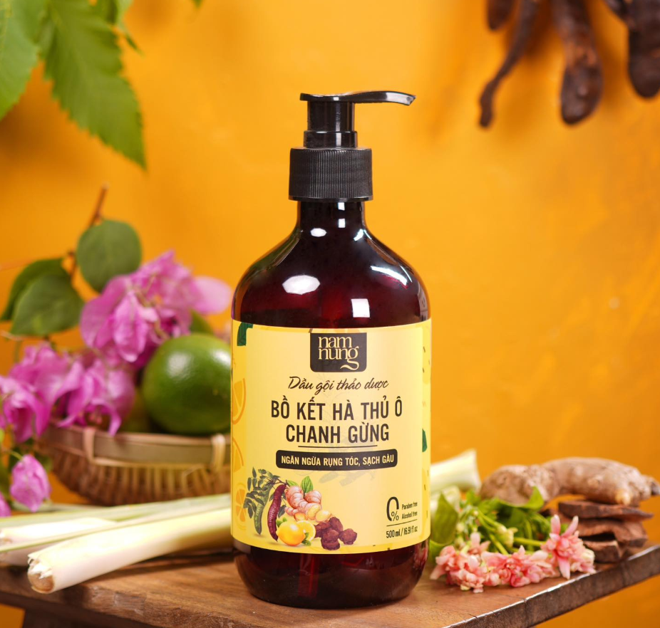 Dầu Gội Bồ Kết Hà Thủ Ô Chanh Gừn