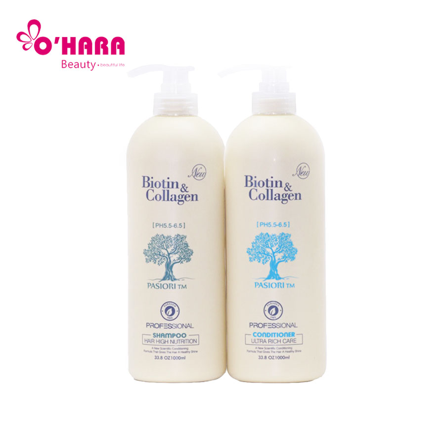 Cặp Dầu Gội Xả Biotin Collagen Trắng – Cung Cấp Dưỡng Chất Phục Hồi Tóc Hư Tổn