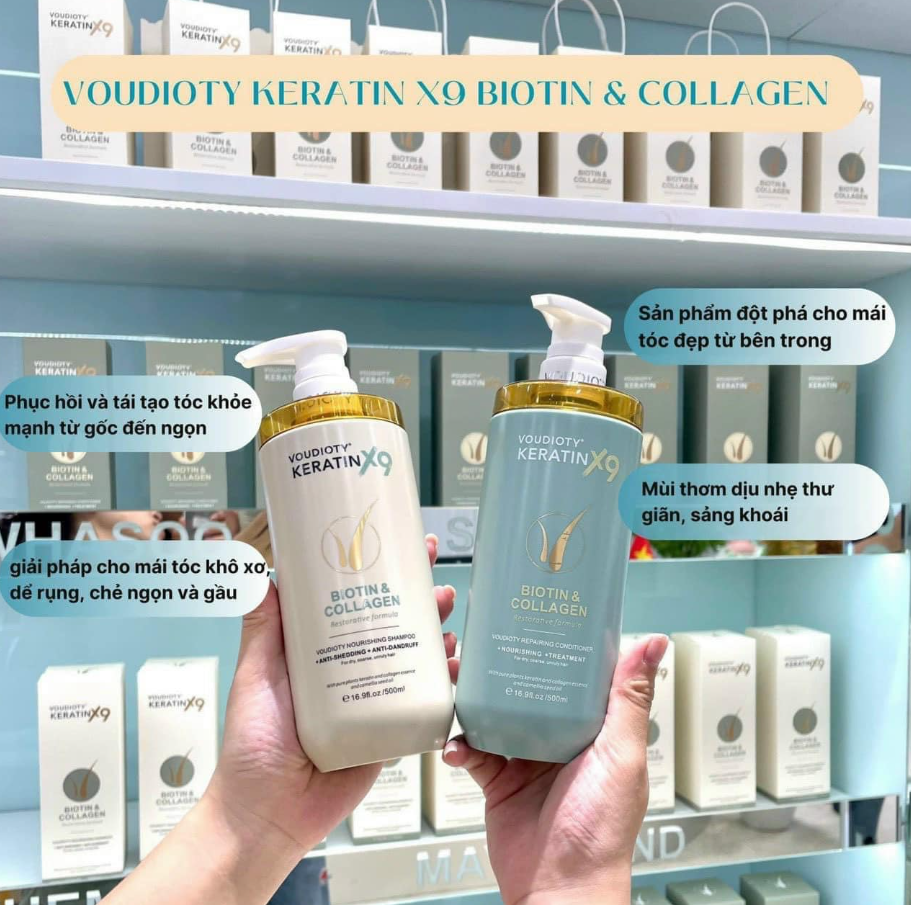 Gội Xả Voudioty Keratin X9