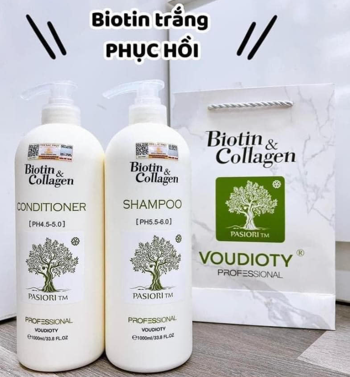 Dầu gội xả Biotin Collagen trắng
