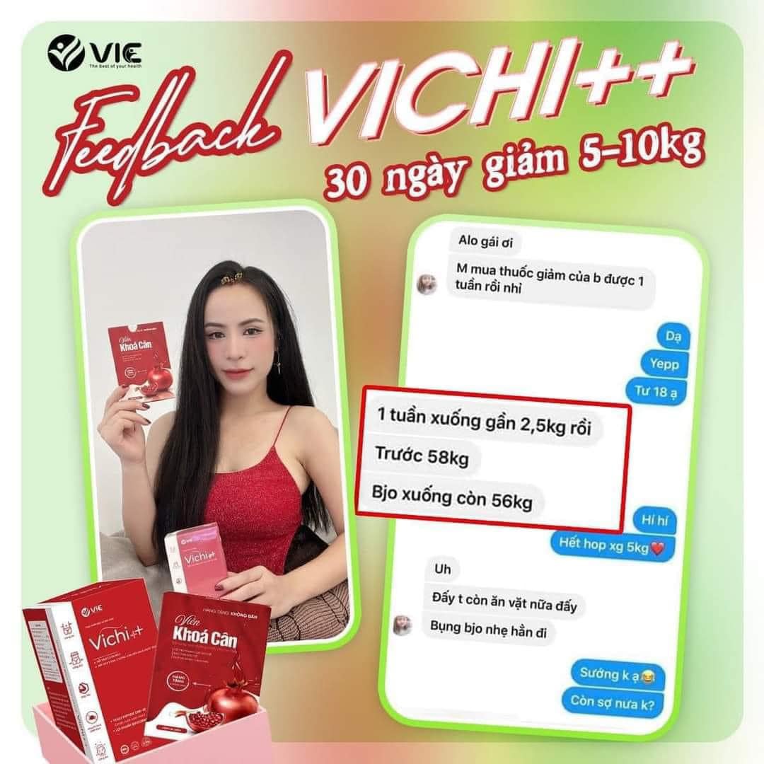 Review giảm cân Vichi được khách hàng sử dụng hiệu quả