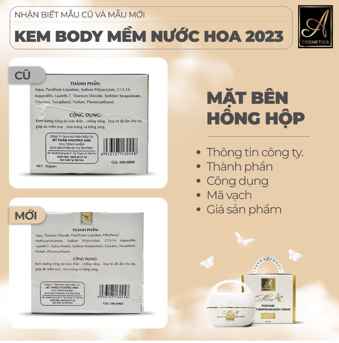 Kem body mềm chữ a