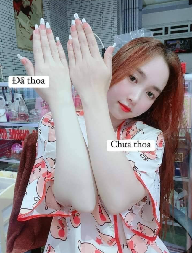 Khách hàng sau khi sử dụng kem body mềm A