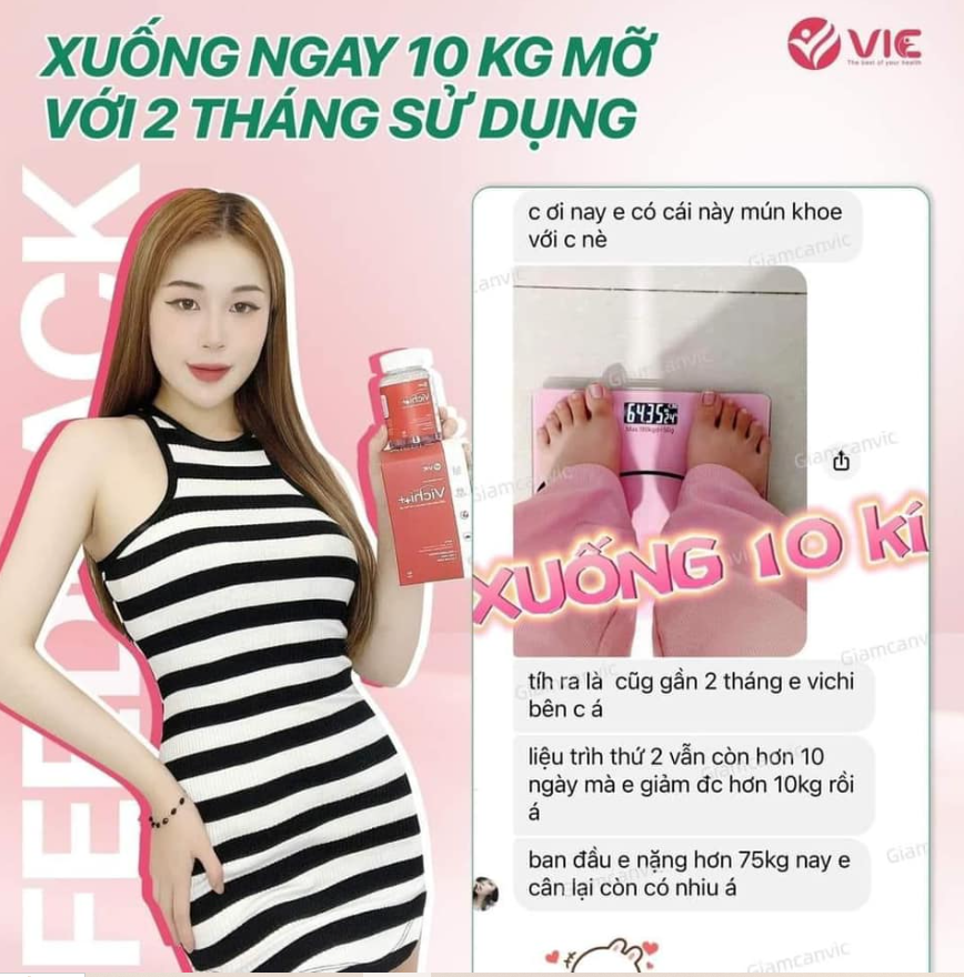 Viên Giảm Cân Vichi Chính Hãng 2023 - Tặng Khóa Cân