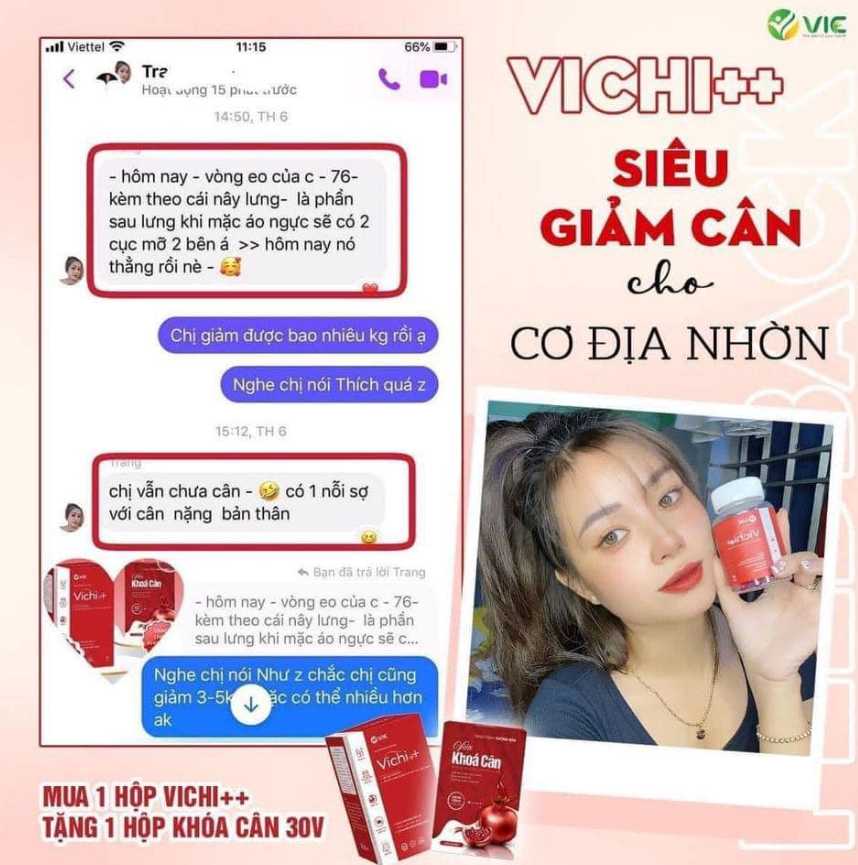 Viên Giảm Cân Vichi Chính Hãng 2023 - Tặng Khóa Cân