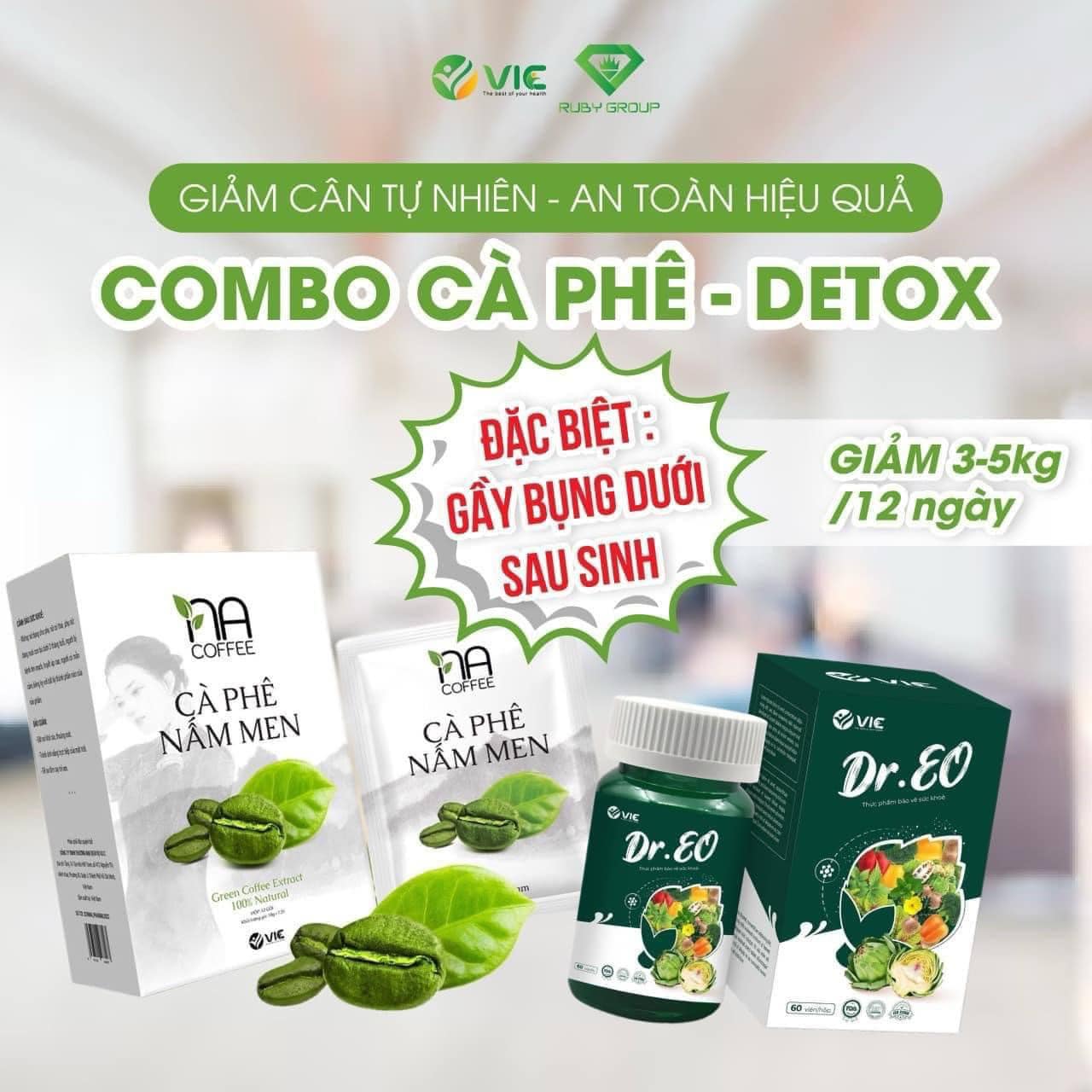 Combo giảm cân cân-giảm mỡ bụng an toàn hiệu quả