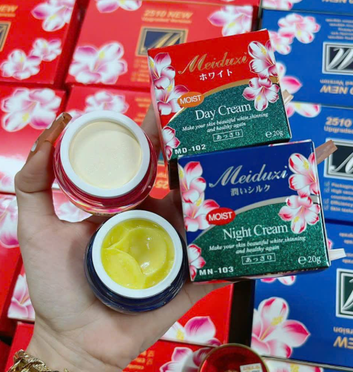 Bộ Đôi Kem Meiduzi Chính Hãng Nhật Bản, Kem Mờ Nám Tàn Nhang, Dưỡng Trắng Da