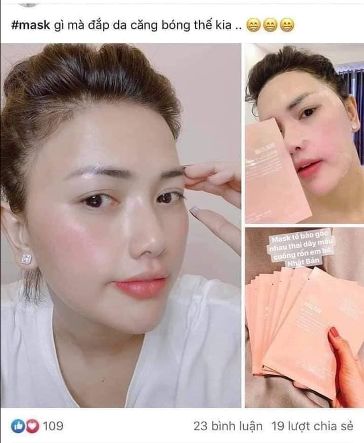 Review từ khách hàng sau khi dùng mặt nạ nhau thai cừu Nhật Bản