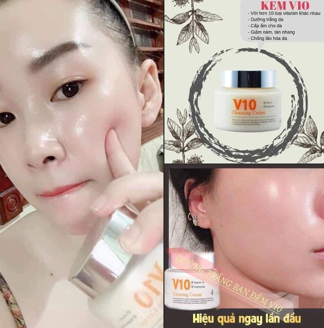 Những đánh giá tích cực từ người sử dụng cho thấy Kem V10 Skinaz
