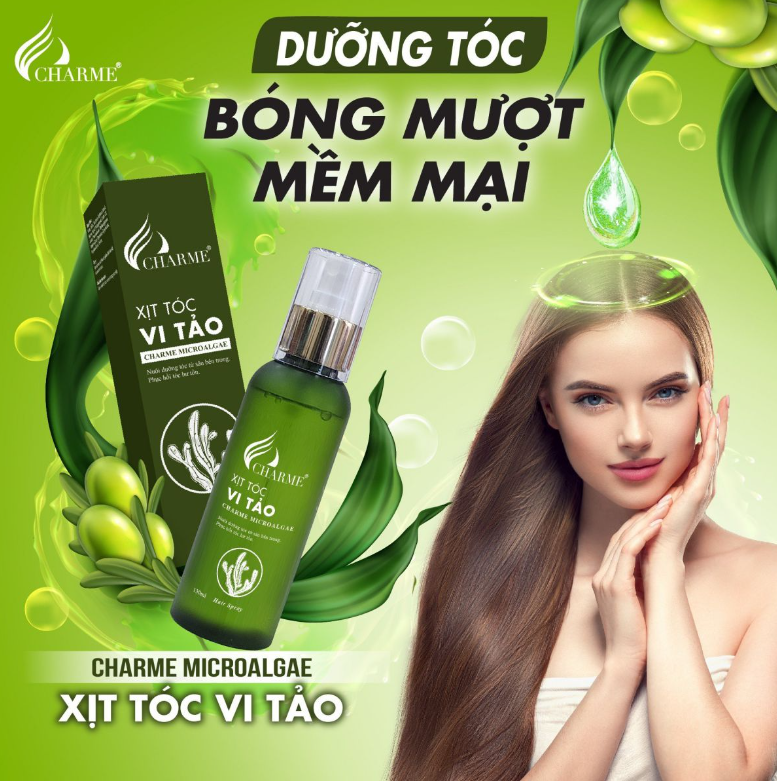 Xịt Tóc Vi Tảo Charme Microalgae