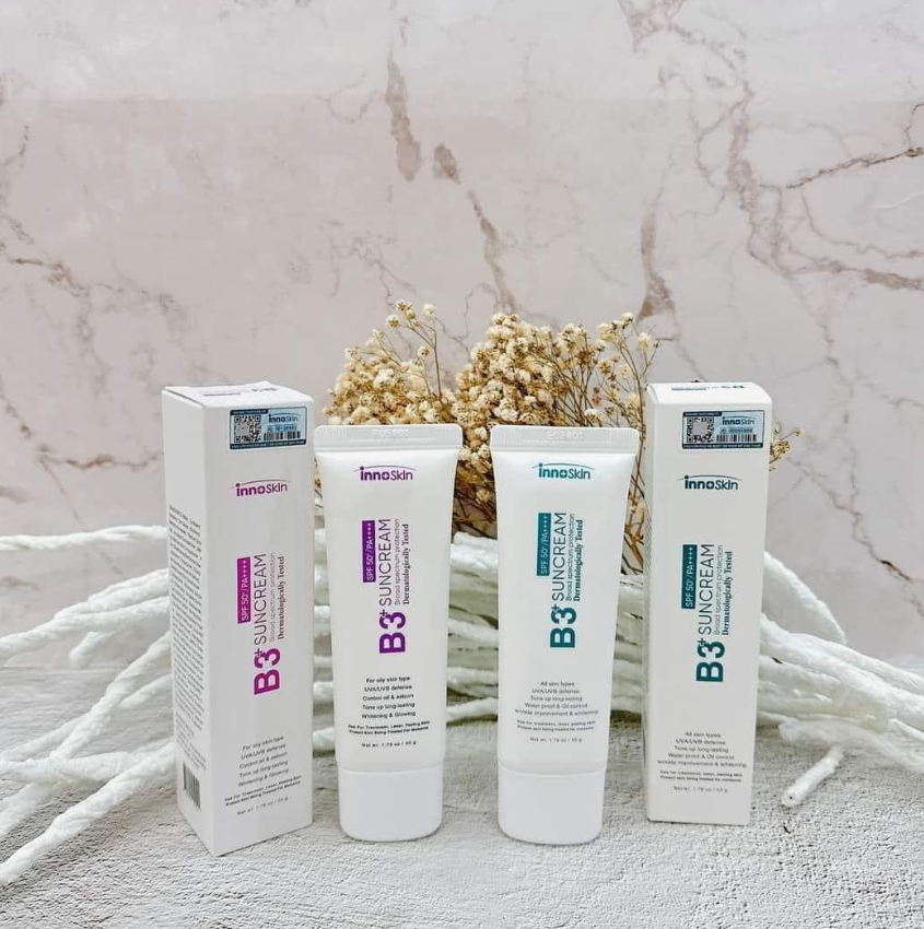 Kem Chống nắng B3 Innoskin Tím chính hãng